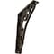 Ekena Millwork Tristan Wrought Iron Bracket, (Single center brace), Antiqued Pale Gold 1 1/2"W x 5 1/2"D x 8"H BKTM01X05X08STNAPG - alternate 1